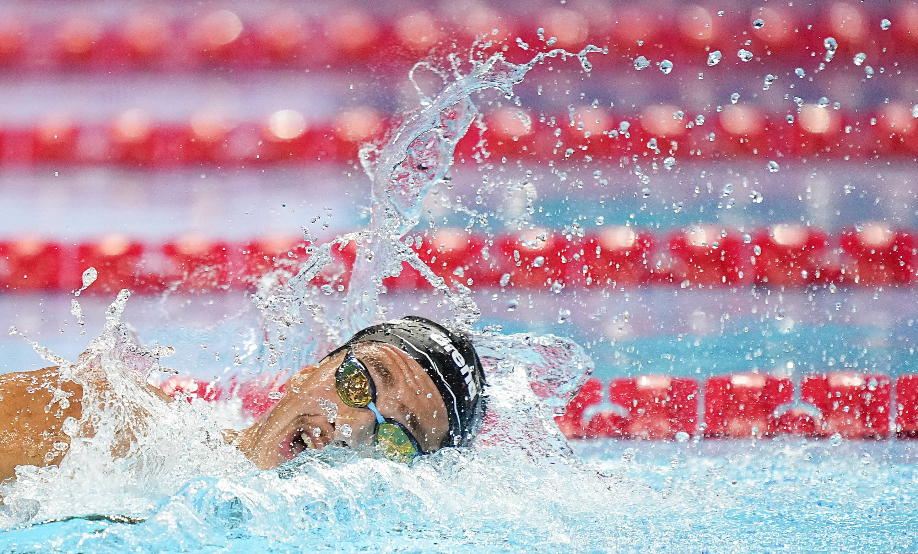 游泳男子自由泳决赛，中国选手获胜